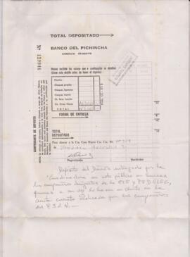 Comprobante de depósito