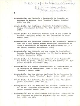 Bibliografía botánica del Ecuador