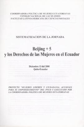 Beijing +5 y los Derechos de las Mujeres en el Ecuador