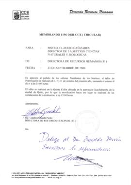 Correspondencia - Taller de Planificación