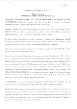 Antropología del Aguacate