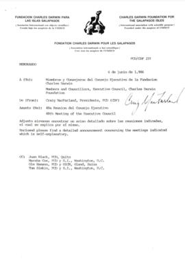 48a. Reunión del Consejo Ejecutivo. Convocatoria e informe