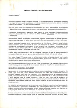 América: Una revolución alimentaria