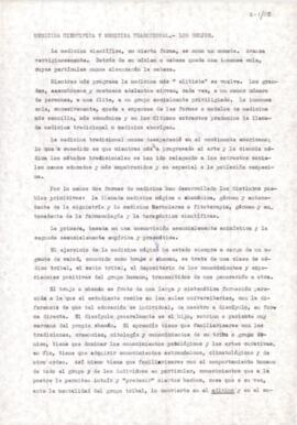 Medicina científica y medicina tradicional.- Los brujos