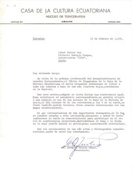 Correspondencia - Invitación a dictar una conferencia 