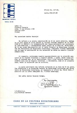 Oficio No. 427-SG, 1982