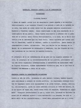 Montalvo, González Suárez y la no intervención extranjera.