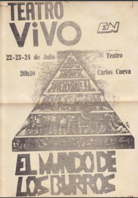 Publicidad de la presentación del Grupo "Teatro Vivo" en Cuenca
