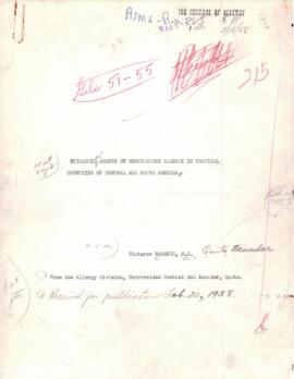 Etiological agents of respiratory allergy in tropical countries of Central and South America