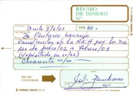 Comprobantes de pagos mensuales.