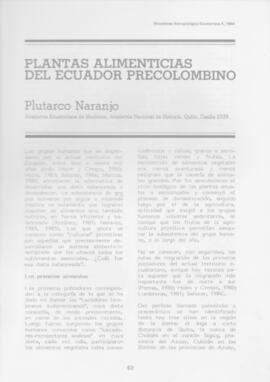 Plantas alimenticias del Ecuador precolombino