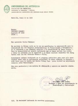 Correspondencia - Prof. Guillermo Cano Puerta a Dr. Plutarco Naranjo.