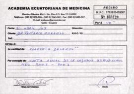 Comprobante de pago - Academia Ecuatoriana de Medicina