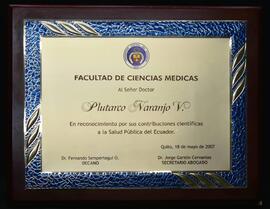 Reconocimiento. Facultad de Ciencias Médicas