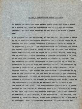 Mitos y tradiciones de la coca