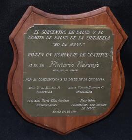 Homenaje de gratitud. Ciudadela "20 de mayo"