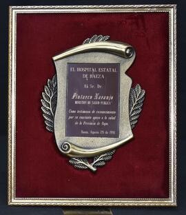 Reconocimiento. Hospital Estatal de Baeza