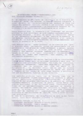 Apuntes sobre: Mujer y Elecciones 1996.