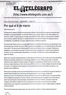 Por qué el 8 de marzo ?