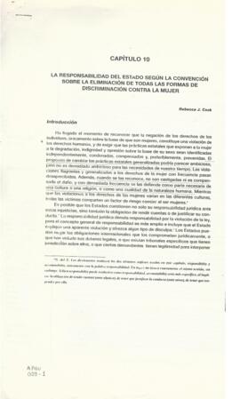 Capítulo 10. La Responsabilidad del Estado según la Convención sobre la eliminación de todas las ...