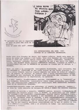 "Día Internacional del Niño 1997 después de la Consulta inconsulta"