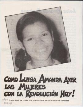 Aniversario de la muerte de Luisa Amanda Espinosa