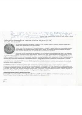 Federación Democrática Internacional de Mujeres (FDIM)