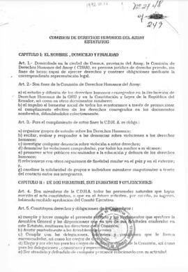 Estatutos de la Comisión de Derechos Humanos del Azuay