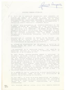 "Análisis de la Situación de las Mujeres"